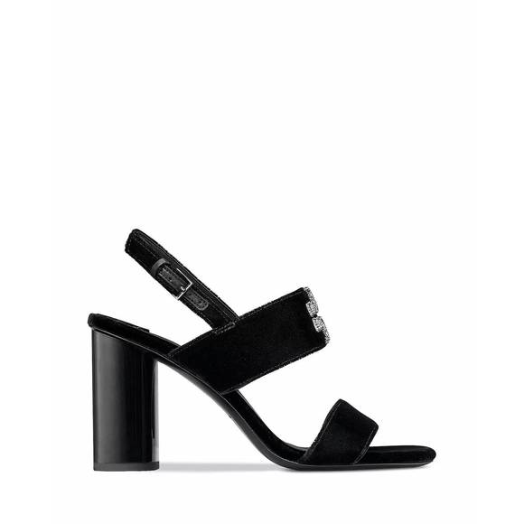 NEW TORY BURCH eleanor pave heel sandal in black - Picture 2 of 4
